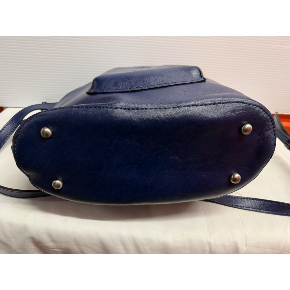 Patricia Nash SABINA Leather Crossbody Drawstring Bag Plus Pouch PATRIOT BLUE - Picture 12 of 12